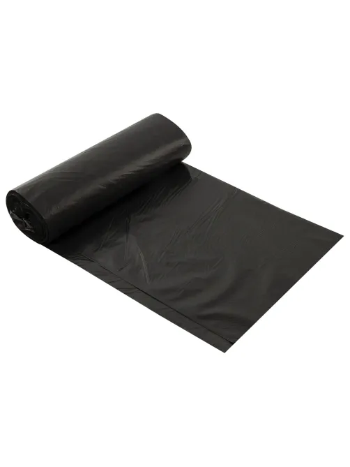 Мешки для мусора 240 л черные, в рулоне 10 шт., ПВД 30 мкм, 90x130 см, ЛЮБАША эконом, 608916