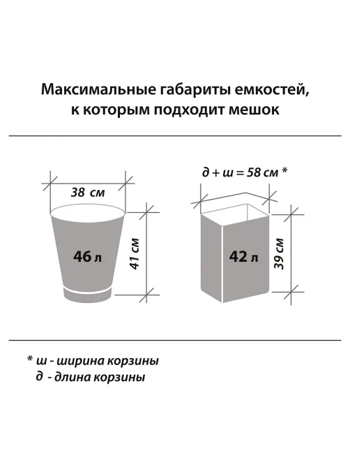 Мешки для мусора 60 л, черные, в рулоне 20 шт., ПНД 11 мкм, 60х70 см, LAIMA стандарт, 601381