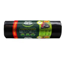 Мешки для мусора 160 л, XXXL, суперпрочные, черные, 28 мкм, 10 шт., Master FRESH