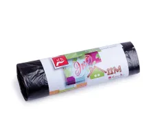 Мешки для мусора 30 л, черные, в рулоне 20 шт., ПНД, 6 мкм, 50х60 см, КБ, 