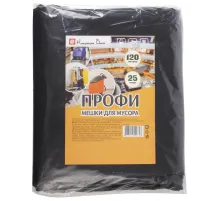 Мешки для мусора 120 л, черные, в пачке 25 шт., ПВД, 55 мкм, 70х110 см, особо прочные, КОНЦЕПЦИЯ БЫТА 