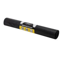 Мешки для мусора 240 л, черные в рулоне 10 штук, ПВД 80 мкм, 90x140 см, WBZ (ВБЗ), 702681