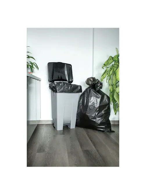 Мешки для мусора 240 л, черные, в рулоне 20 шт., ПВД, 35 мкм, 130х90 см, PACLAN 