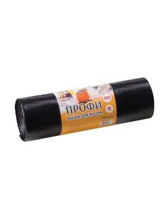 Мешки для мусора 360 л, черные, в рулоне 10 шт., ПВД, 65 мкм, 110х140 см, особо прочные, КОНЦЕПЦИЯ БЫТА 