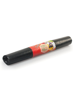 Мешки для мусора 120 л, черные, в рулоне 10 шт., ПВД, 25 мкм, 68х102 см, ЭКОНОМ, КОНЦЕПЦИЯ БЫТА 