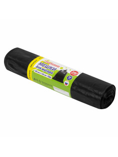 Мешки для мусора 240 л черные, в рулоне 10 шт., ПВД 30 мкм, 90x130 см, ЛЮБАША эконом, 608916