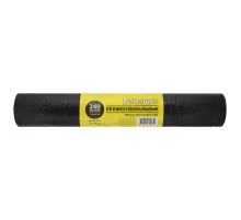 Мешки для мусора 240 л, черные, в рулоне 25 шт., ПВД 30 мкм, 90x130 см, РОМАШКА 