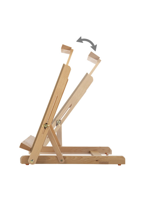 Мольберт настольный BRAUBERG ART CLASSIC, регулируемый верхний держатель, 50х37х39 см, бук, 191756