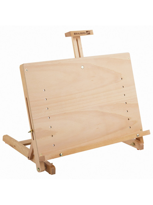 Мольберт настольный BRAUBERG ART CLASSIC, регулируемый верхний держатель, 50х37х39 см, бук, 191756