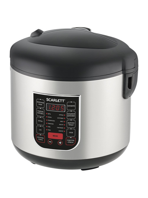 Мультиварка SCARLETT SC-MC410S27, 900 Вт, 5 л, 22 программы, серебро/черная