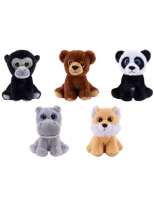 Игрушка мягкая Дикие животные, 15 см, ассорти 5 дизайнов, WOOZOO (ВУЗУ), 666810