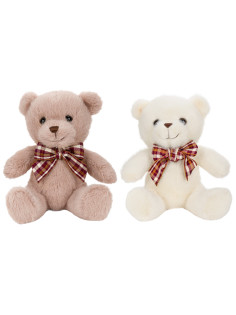 Игрушка мягкая Мишка с бантиком, 17 см, ассорти 2 цвета, WOOZOO (ВУЗУ), 666813