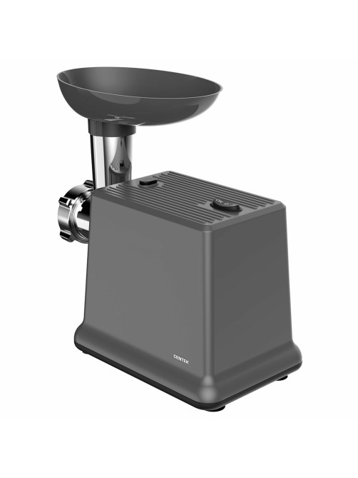 Мясорубка CENTEK CT-1624, 2000 Вт, производительность 2 кг/мин, 4 насадки, реверс, черный