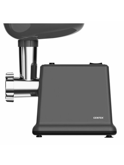 Мясорубка CENTEK CT-1624, 2000 Вт, производительность 2 кг/мин, 4 насадки, реверс, черный