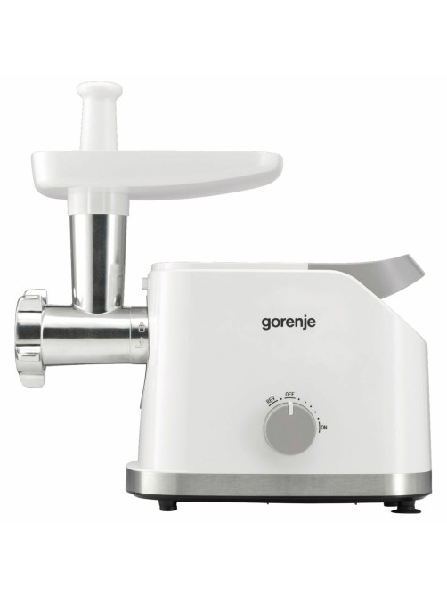 Мясорубка GORENJE MG1802SJW, 1800 Вт, производительность 2,1 кг/мин, 7 насадок, реверс, белый