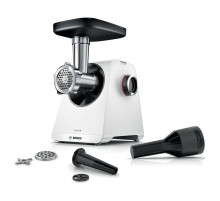 Мясорубка BOSCH MFWS420W, мощность 1900 Вт, производительность 2,5 кг/мин, металлический шнек, реверс