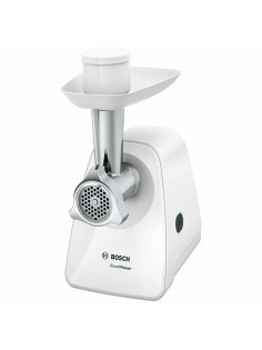 Мясорубка BOSCH MFW2500W, 1500 Вт, производительность 1,7 кг/мин, металлический шнек, пластик, белая