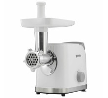 Мясорубка GORENJE MG1802SJW, 1800 Вт, производительность 2,1 кг/мин, 7 насадок, реверс, белый