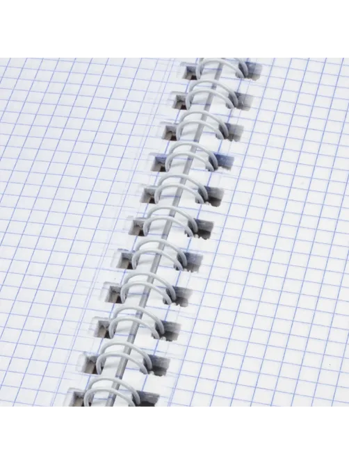 Тетрадь А4, 120 л., BRAUBERG, гребень, клетка, матовая ламинация, 
