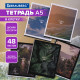 Тетрадь А5, 48 л., BRAUBERG, скоба, клетка, матовая ламинация, 