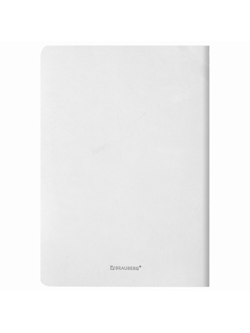 Тетрадь 60 л. в линию обложка кожзам SoftTouch, сшивка, B5 (179х250мм), БЕЛЫЙ, BRAUBERG RAINBOW, 403887