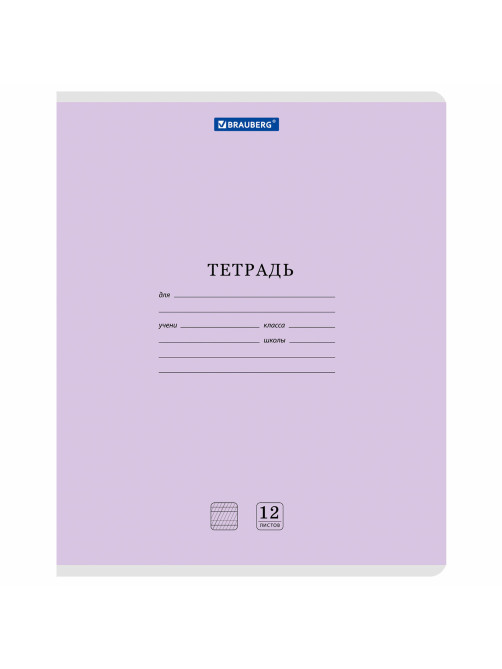 Тетради ДЭК 12 л. КОМПЛЕКТ 10 шт. BRAUBERG КЛАССИКА NEW, частая косая линия, обложка картон, АССОРТИ, 107056