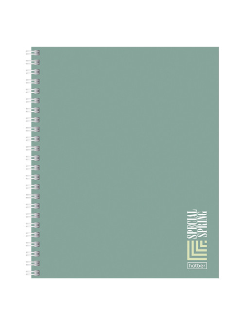 Тетрадь А5, 80 л., HATBER, гребень, линия, Soft-touch ламинация, 
