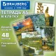 Тетрадь А5, 48 л., BRAUBERG, скоба, клетка, глянцевый лак, 