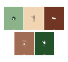 Тетрадь А5, 96 л., HATBER, скоба, клетка, Soft-touch ламинация, 