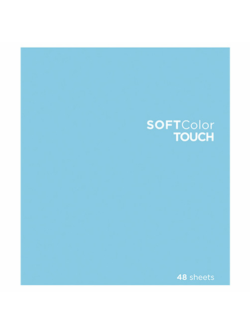 Тетрадь А5 48 л., ПЗБМ, скоба, клетка, Soft Touch, брайль 3D, 