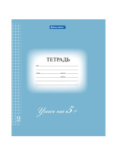 Тетрадь 12 л. BRAUBERG ЭКО 