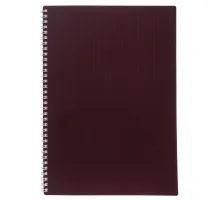 Тетрадь обложка пластик, А4, 80 л., гребень, клетка, HATBER, 