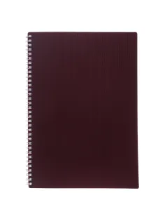 Тетрадь обложка пластик, А4, 80 л., гребень, клетка, HATBER, 