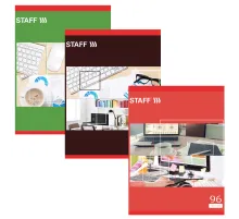 Тетрадь А4, 96 л., STAFF Basic скоба, клетка, офсет №2 ЭКОНОМ, обложка картон, 