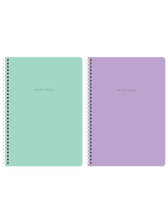 Тетради ДЭК А4 96 л. КОМПЛЕКТ 2 шт., BRAUBERG, гребень, клетка, 80 г/м2, Soft-Touch, 