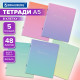 Тетради КОМПЛЕКТ 5 шт. А5, 48 л. BRAUBERG, скоба, клетка, SoftTouch, фольга, 