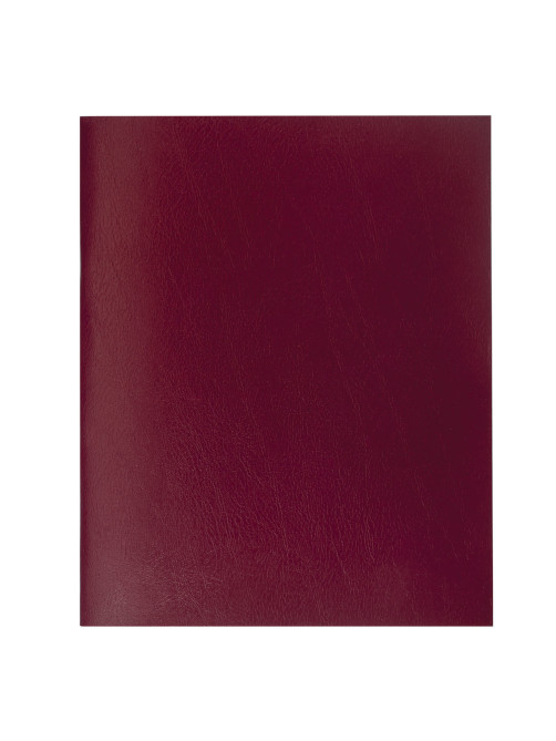 Тетрадь бумвинил, бордовый, А4 (большой формат), 96 л., скоба, офсет №2, ЭКОНОМ, клетка, STAFF, 403419