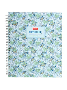 Тетрадь А5, 96 л., HATBER, гребень, клетка, обложка твердая, 