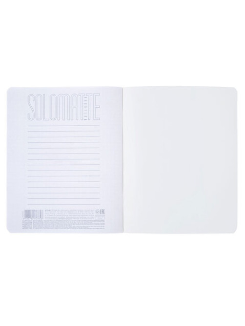 Тетрадь А5 96 л., HATBER, скоба, клетка, Soft-touch ламинация, SoloMatte 