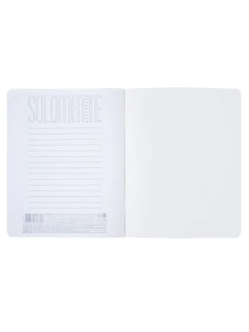 Тетрадь А5 96 л., HATBER, скоба, клетка, Soft-touch ламинация, SoloMatte 