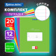 Тетради ДЭК 12 л. КОМПЛЕКТ 20 шт. BRAUBERG КЛАССИКА, линия, обложка картон, АССОРТИ (5 видов), 106727