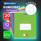 Тетради ДЭК 12 л. КОМПЛЕКТ 20 шт. BRAUBERG КЛАССИКА, клетка, обложка картон, АССОРТИ (5 видов), 106726