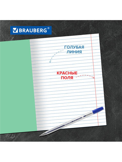 Тетрадь BRAUBERG ВЕЛИКИЕ ИМЕНА, 18 л., линия, плотная бумага 80 г/м2, обложка тонированный офсет, 106979