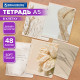 Тетрадь А5, 48 л., BRAUBERG, скоба, клетка, SoftTouch, 