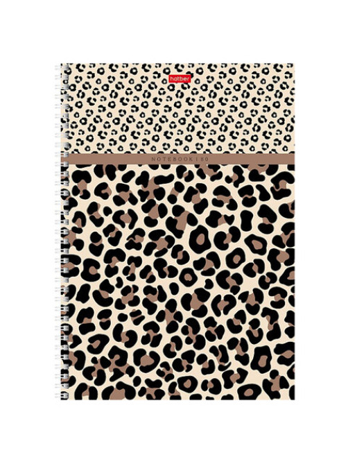 Тетрадь А4, 80 л., HATBER, гребень, клетка, тиснение, 