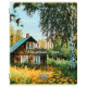 Тетрадь А5, 48 л., BRAUBERG, скоба, клетка, глянцевый лак, 