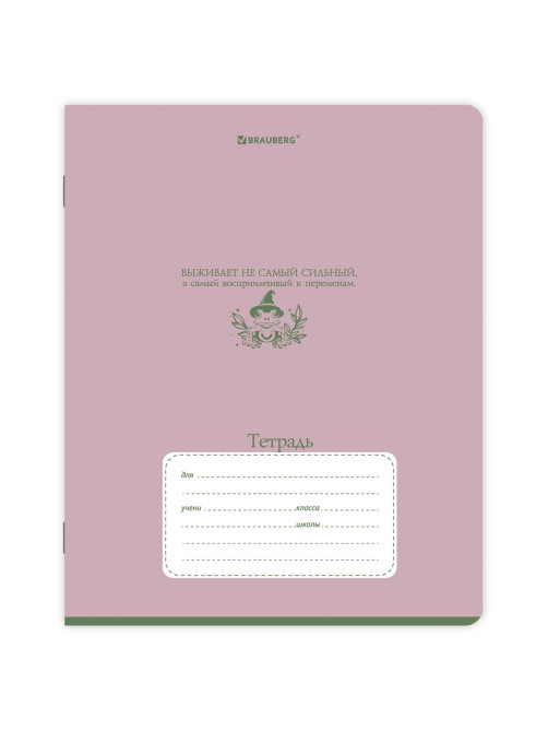 Тетрадь 18 л. BRAUBERG клетка, обложка картон, PHRASES, 107784
