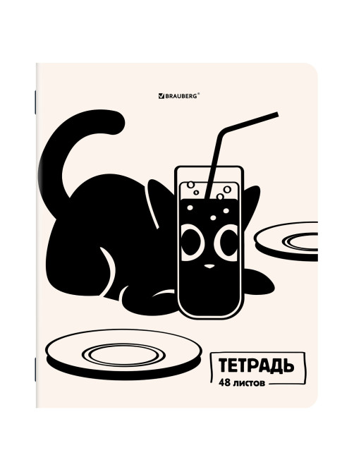 Тетради ДЭК А5 48 л. КОМПЛЕКТ 5 шт. BRAUBERG, скоба, клетка, TWIN-лак, 