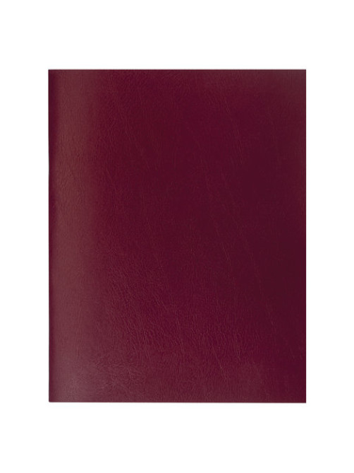 Тетрадь бумвинил, бордовый, А4 (большой формат), 96 л., скоба, офсет №1, белая бумага, клетка, STAFF, 403420