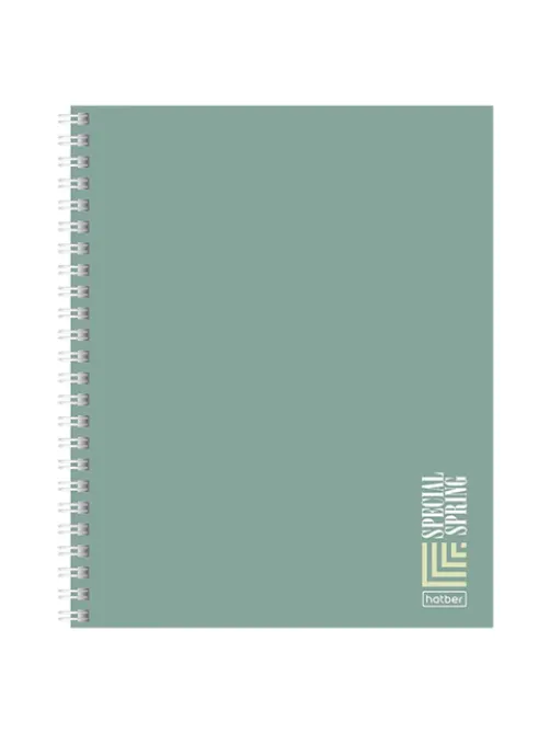 Тетрадь А5, 80 л., HATBER, гребень, линия, Soft-touch ламинация, 